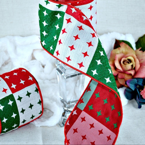 Nwt beautiful designer Arty Red green white big check/dots jacquard - Picture 6 of 6